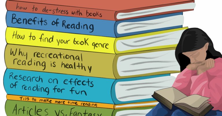 Read more for pleasure, read less for school Reading in your free time helps alleviate psychological stress from coursework.