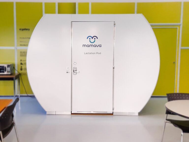 UTM installs its first lactation pod for breastfeeding The Mamava-designed lactation pod on campus will protect breast feeders’ privacy while providing helpful amenities to improve breastfeeding experience.